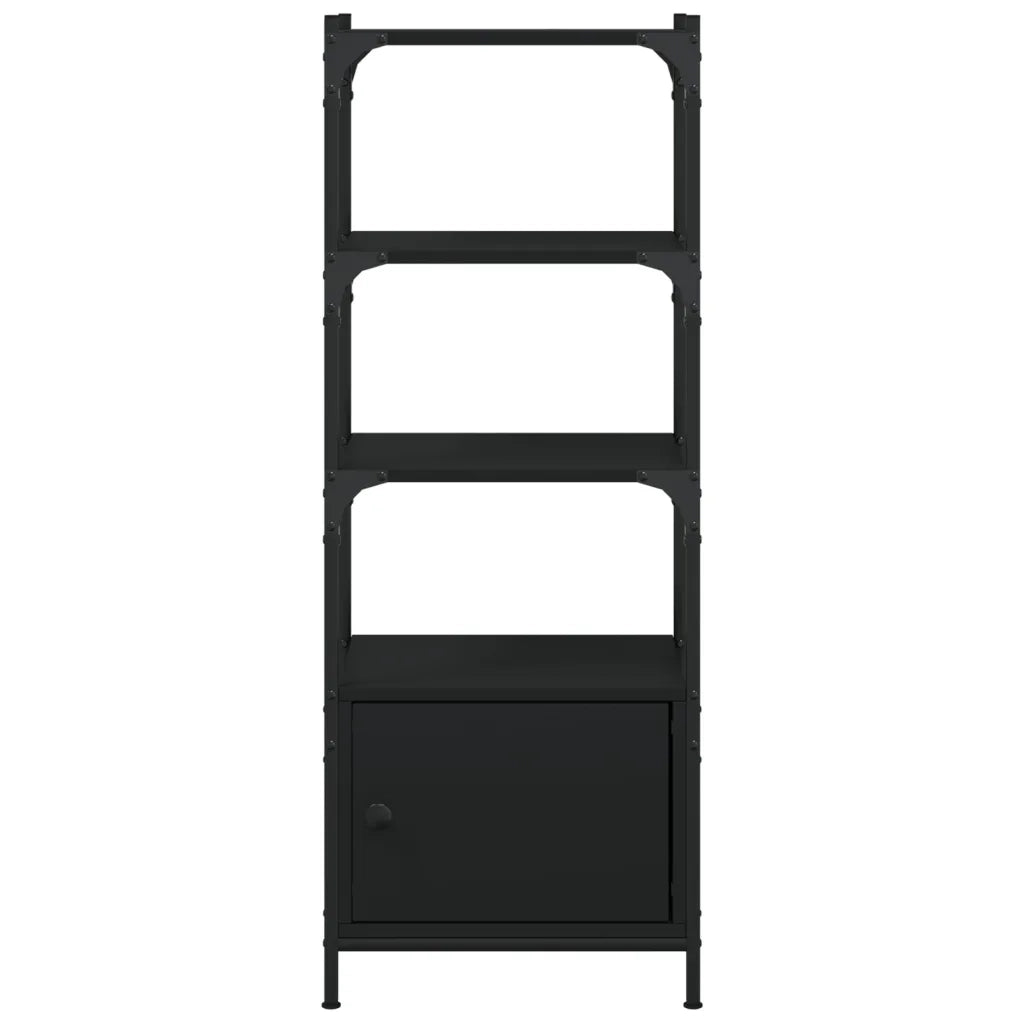 Libreria a 3 Ripiani Nera 41x30x109,5 cm in Legno Multistrato 838998
