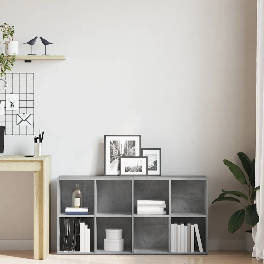 Libreria/Credenza Grigio Cemento 66x30x130 cm Legno Multistrato 800157