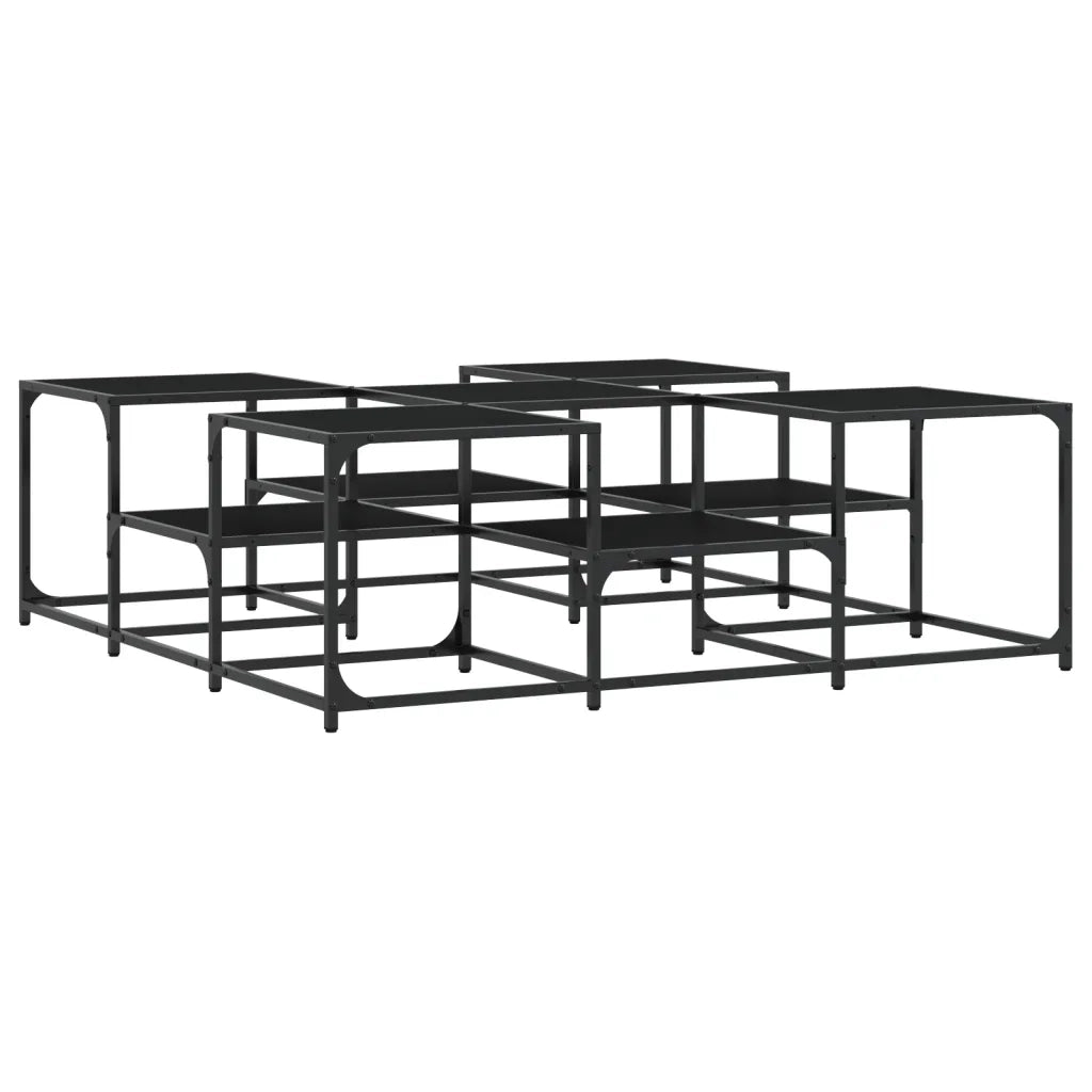 Tavolino da Salotto Nero 121x121x40 cm in Legno Multistrato 839068