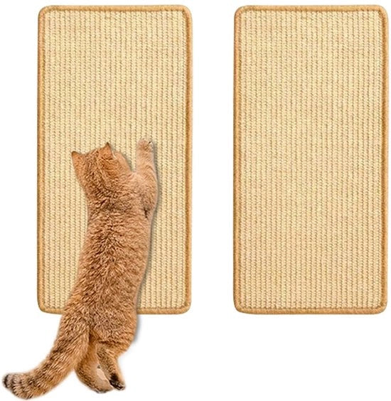 Matto di gatto in sisal, matto di gatto per parete, matto di gatto per divano, arredo per gatti con superficie di 60*30cm, 2 pezzi.