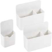 Set da 3 magneti per tenere penne, marker e oggetti in frigorifero, pannello magnetico per uso domestico, ufficio e scuola (bianco)