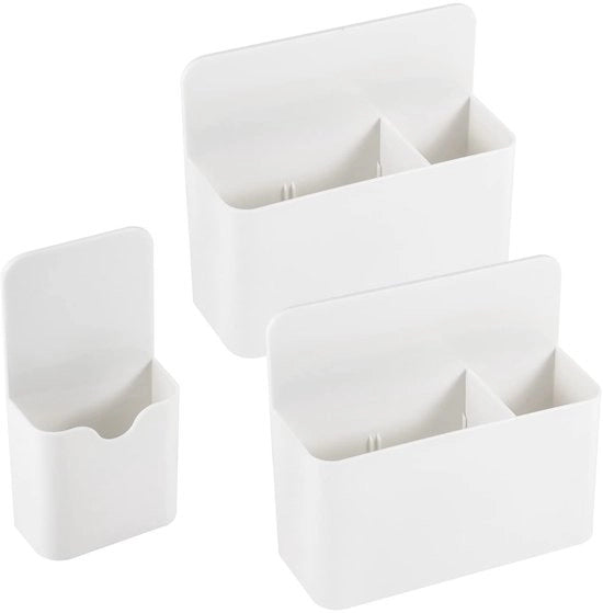 Set da 3 magneti per tenere penne, marker e oggetti in frigorifero, pannello magnetico per uso domestico, ufficio e scuola (bianco)