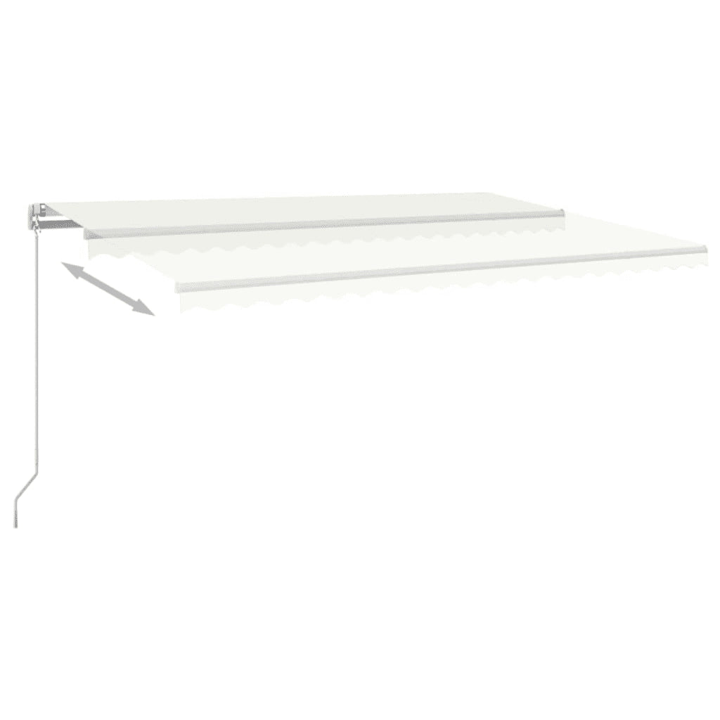 Tenda da Sole Retrattile Manuale 500x300 cm Crema 3068937