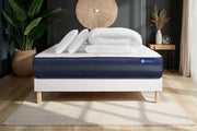 Pacchetto letto completo - Materasso 160x200cm + Box spring con doghe (kit) + 2 cuscini + Piumino - Actiflex Tech