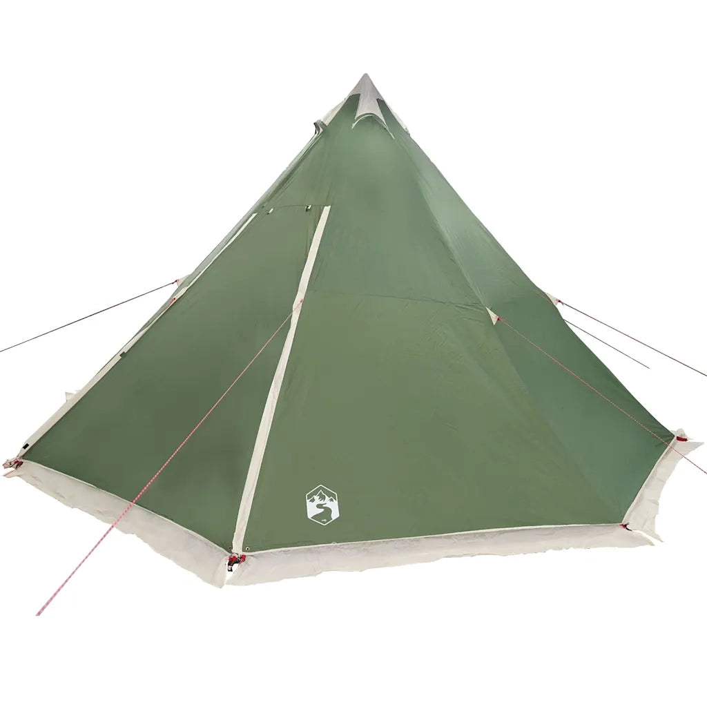 vidaXL Tenda Familiare Tipi per 8 Persone Verde Impermeabile