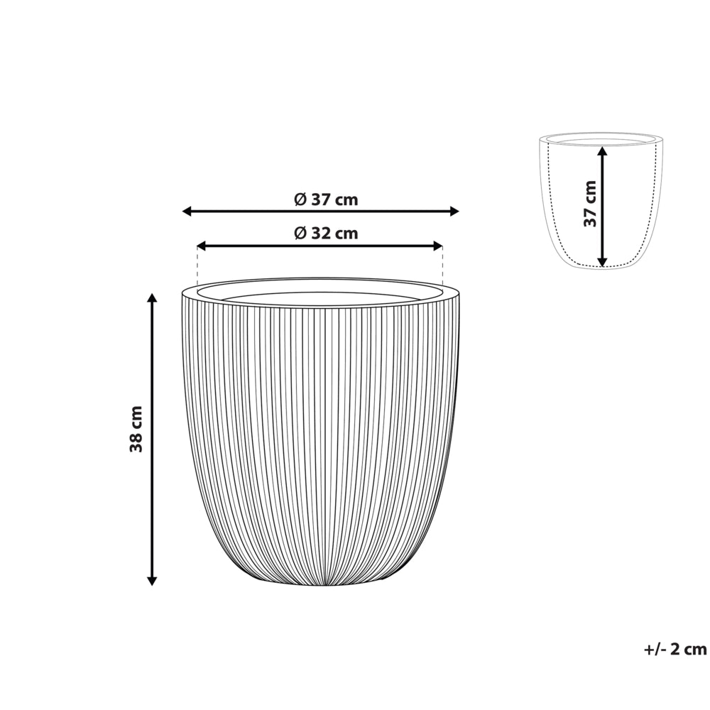 Vaso per fiori Fioriera alta in poliresina beige 38 x ø 37 cm Accessori per decorazioni per interni e interni moderni e minimalisti