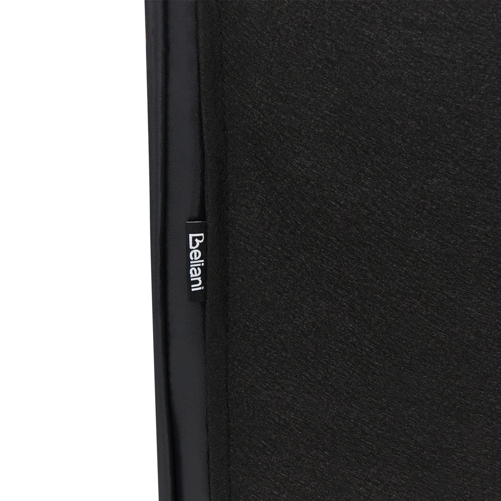 Divano letto in ecopelle nera moderno soggiorno trasformabile a 3 posti senza braccioli design minimalista