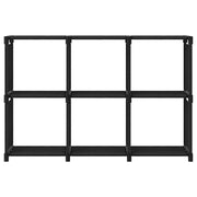Mensola con 6 Vani a Cubo Nera 103x30x72,5 cm in Tessuto 322606