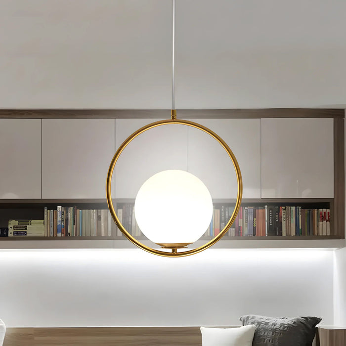 Lampada Da Soffitto Pensile Di Vetro Palla Oro Bianco Oro G109-1w Gold