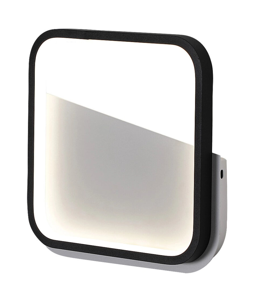 Applique LED quadrata moderna nero/bianco 13W Razzi Rabalux