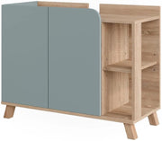 Mobiletto per lavabo Karen, Sonoma/blu, 80 x 65 cm con 2 porte