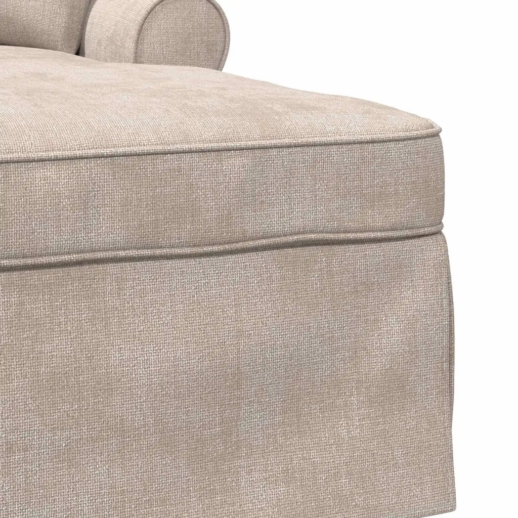 Chaise Longe con Gonna con cuscino Beige 157 x 91 x 91 cm ARES 42022955