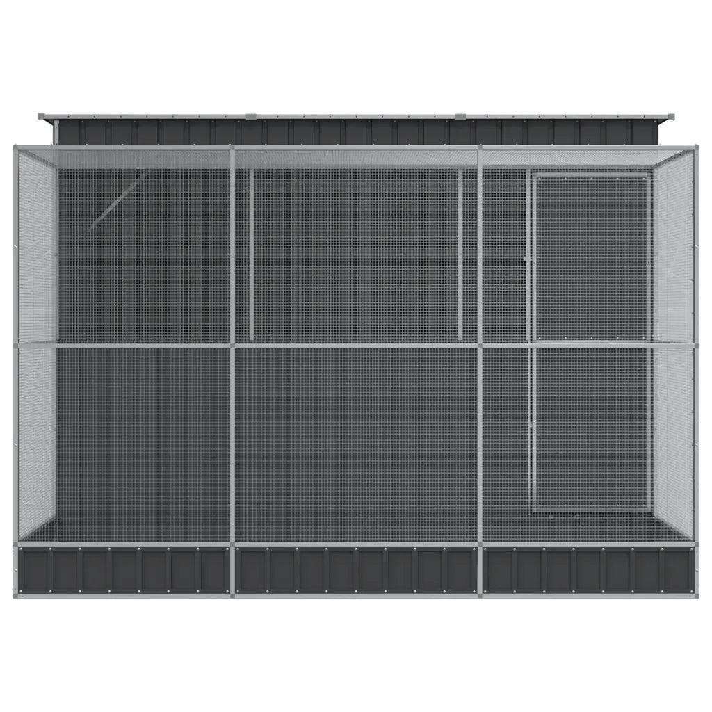 Voliera con Estensione Argento 290x303x216 cm Acciaio 3216427