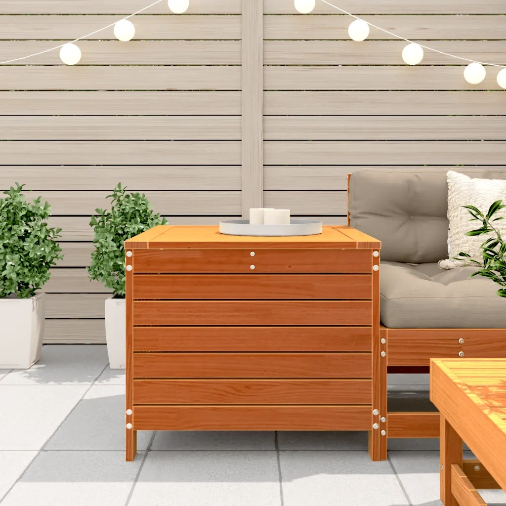 Sedia da giardino-Poggiapiedi Giardino Marrone Cera 62x63,5x53,5 cm Massello Pino