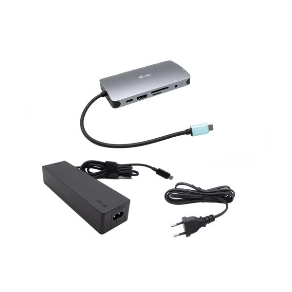 I-tec metal usb-c nano dock hdmi/vga with lan + charger 100w - C31NANOVGA100