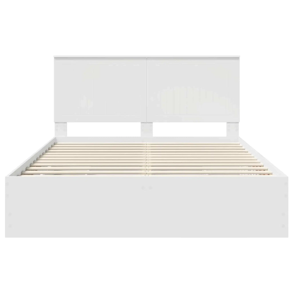 Struttura del letto Bianco 150 x 200 cm Legno Ingegnerizzato