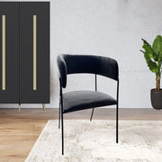 Set 4 Sedia tessuto grigio fumè e struttura antracite Key