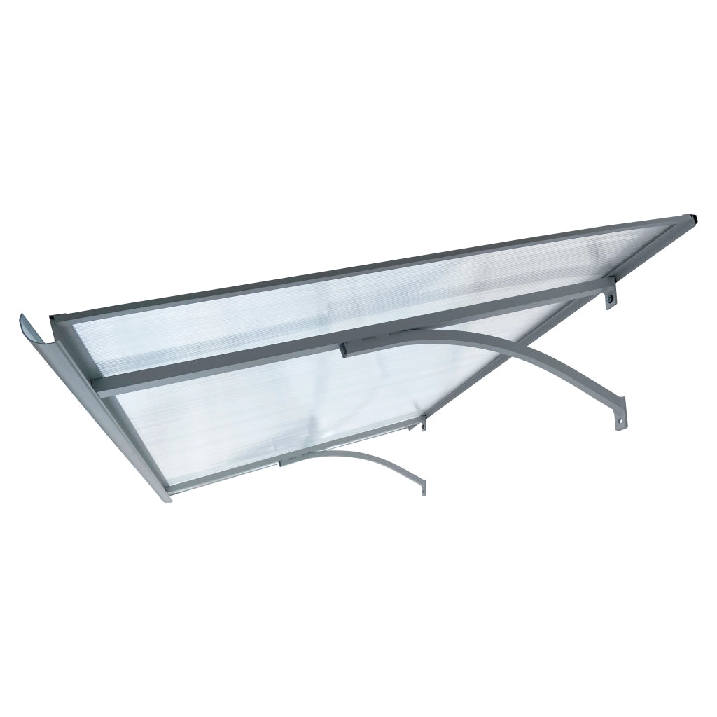 Tettoia con telaio in alluminio STARKEDACH Straight T-160 7035 con rivestimento in policarbonato