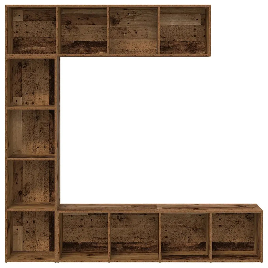 Librerie 3 pz Legno Antico in Legno Multistrato