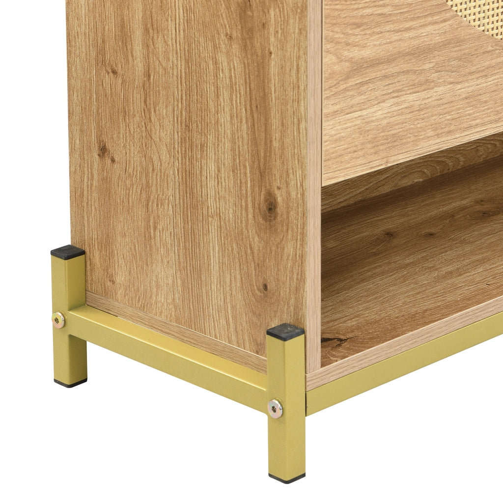 Scarpiera salvaspazio con ripiano superiore in MDF effetto legno per ingresso e corridoio 108,5 × 24 × 100 cm