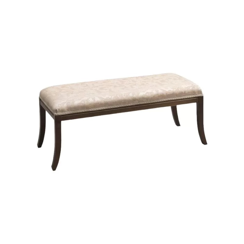 Panca imbottita tessuto floreale legno noce scuro 95x43x43 - Mobili 2G