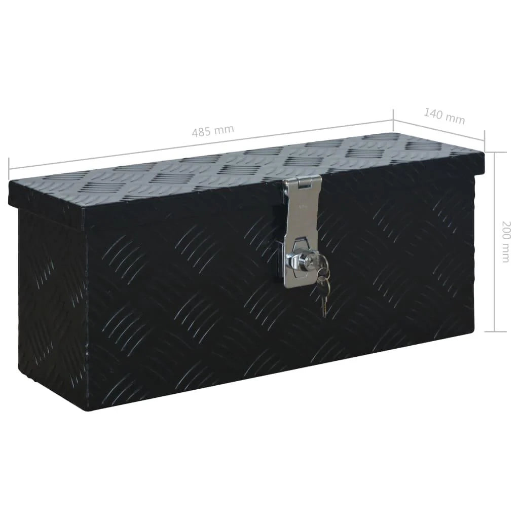 Cassone per rimorchio in alluminio 48,5 cm nero 02_0003199