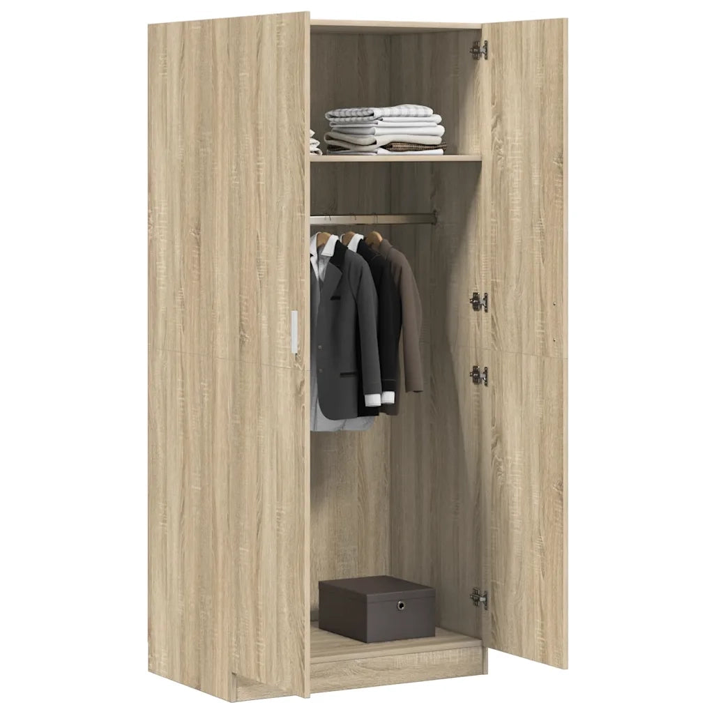 Armadio Rovere Sonoma 80x50x180 cm in Legno Multistrato 800624