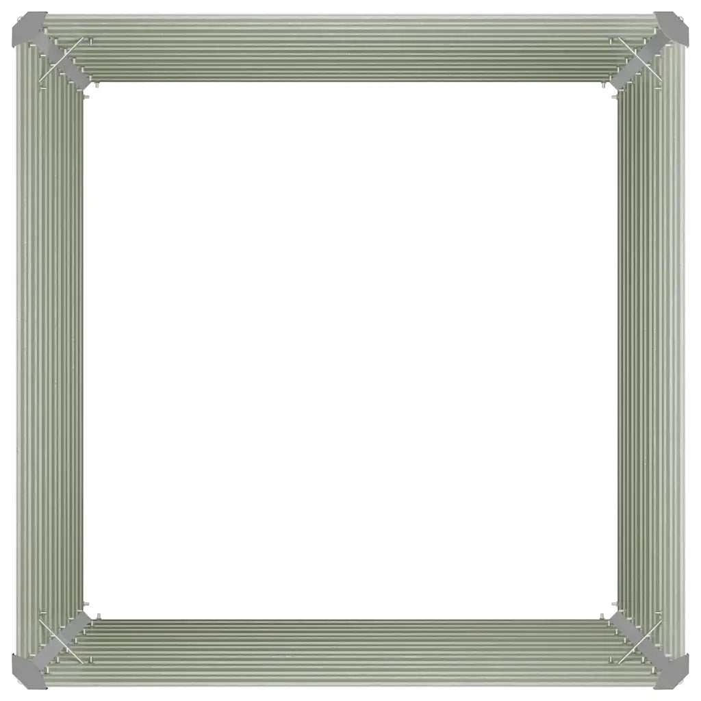 Fioriera Rialzata Antracite 100x100x77 cm in Acciaio Zincato 45725