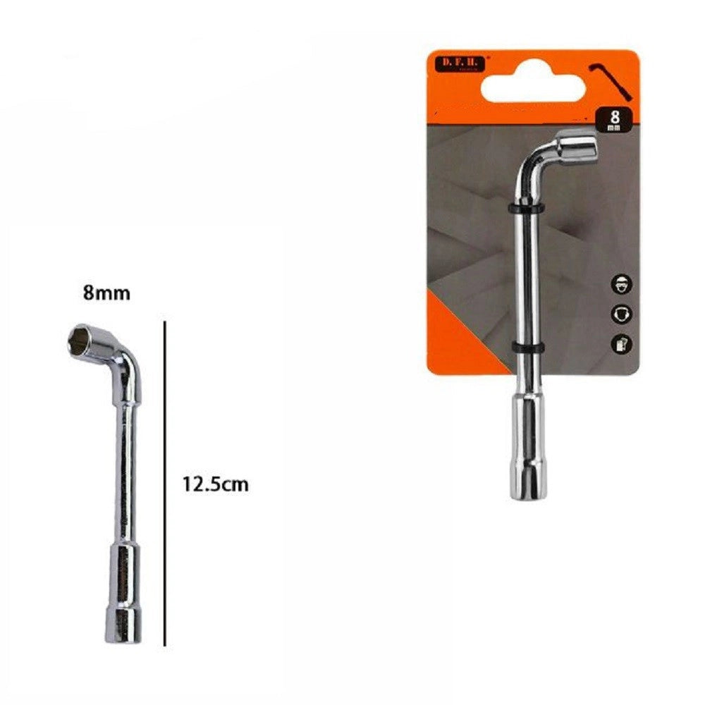Trade Shop - Chiave A Bussola A Pipa Bocca Esagonale Cromo Vanadio Acciaio Da 8 Mm 60229 -