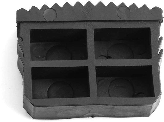 Sostituti di gradino antiscivolo - 4 pezzi - in gomma - adatti per scale in alluminio - dimensioni 57 x 21 mm - sostituti di gradino