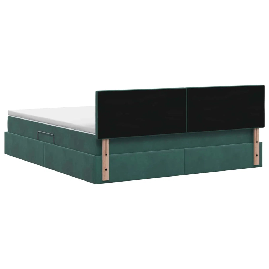 Letto con Contenitore Verde Scuro 160 x 200 cm Velluto 3458880