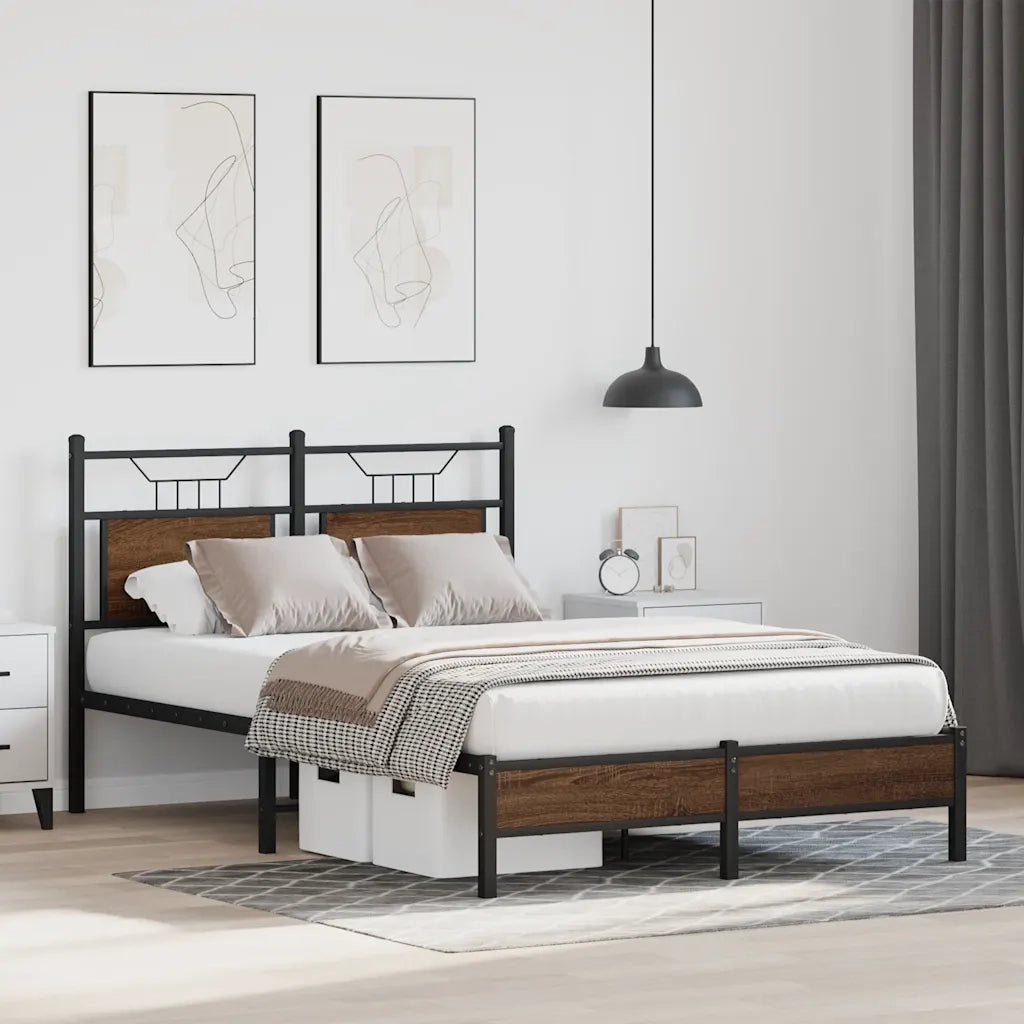 Giroletto senza Materasso Rovere Marrone 120x190 cm Truciolato