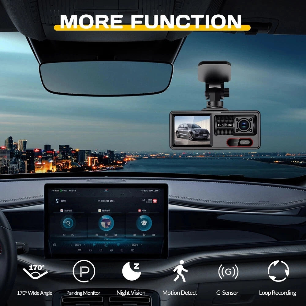 Trade Shop - Dash Cam Wifi Hd 1080p Car Dvr Videoregistratore G-sensor Telecamera Anteriore Interna -