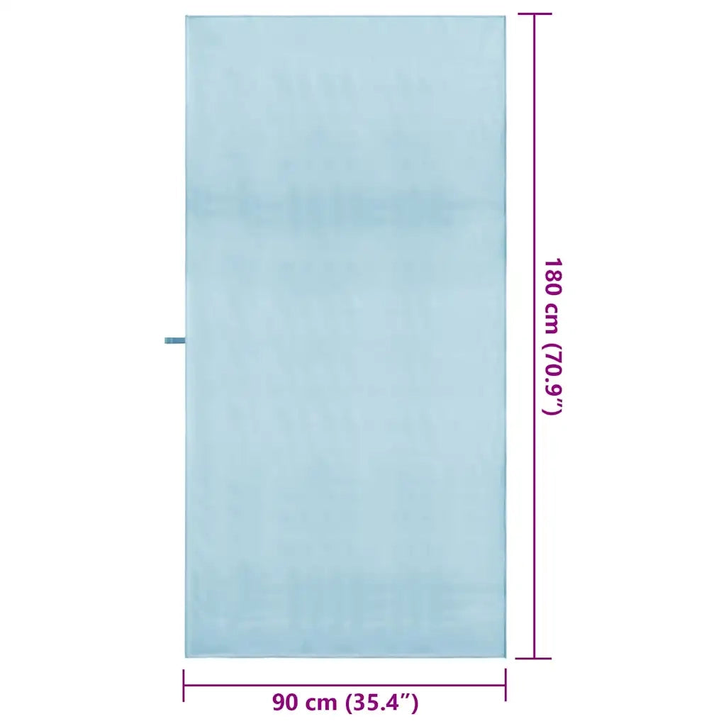 Asciugamani Sportivi 2 pz | Teli per bagno Blu 180 x 90 cm