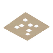 Lampada a Soffitto GISELLE P/G 7XGX53 Max 7x8W in Alluminio Tortora, Design Moderno Biemissione 120° per Interni - Gealuce