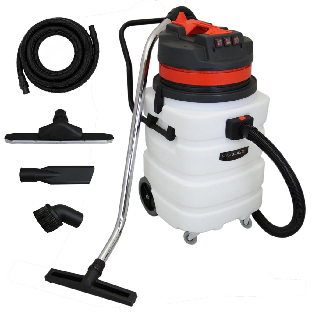 Aspirapolvere industriale 90L secco/umido con tubo 5 m e accessori