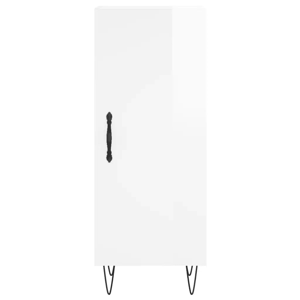 Credenza-Buffet-Armadio da cucina Bianco Lucido 34,5x34x90 cm in Legno Multistrato 318928