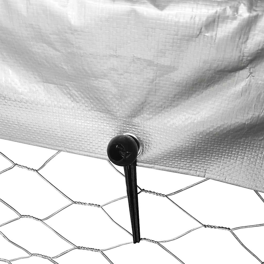 Cuccia/gabbia/recinto per animali domestici da esterno con tetto 200 x 200 x 150 cm argento 02_0041907