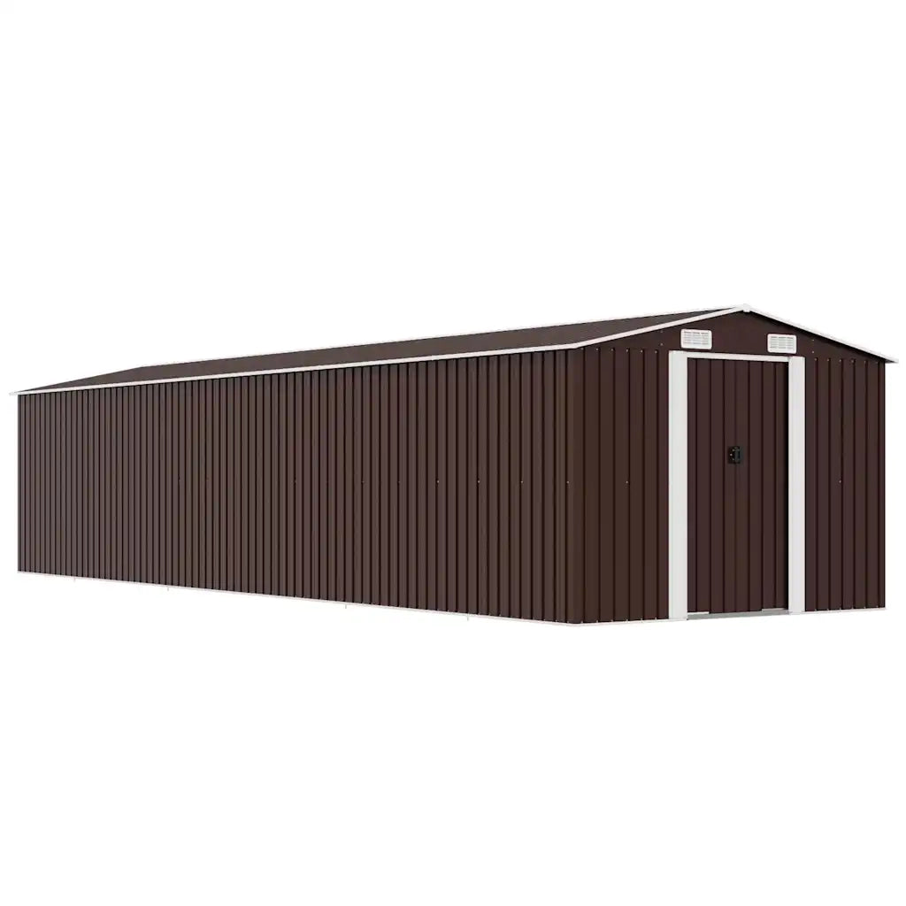 Capanno da Giardino Marrone 257x990x181 cm in Acciaio Zincato cod mxl 65806