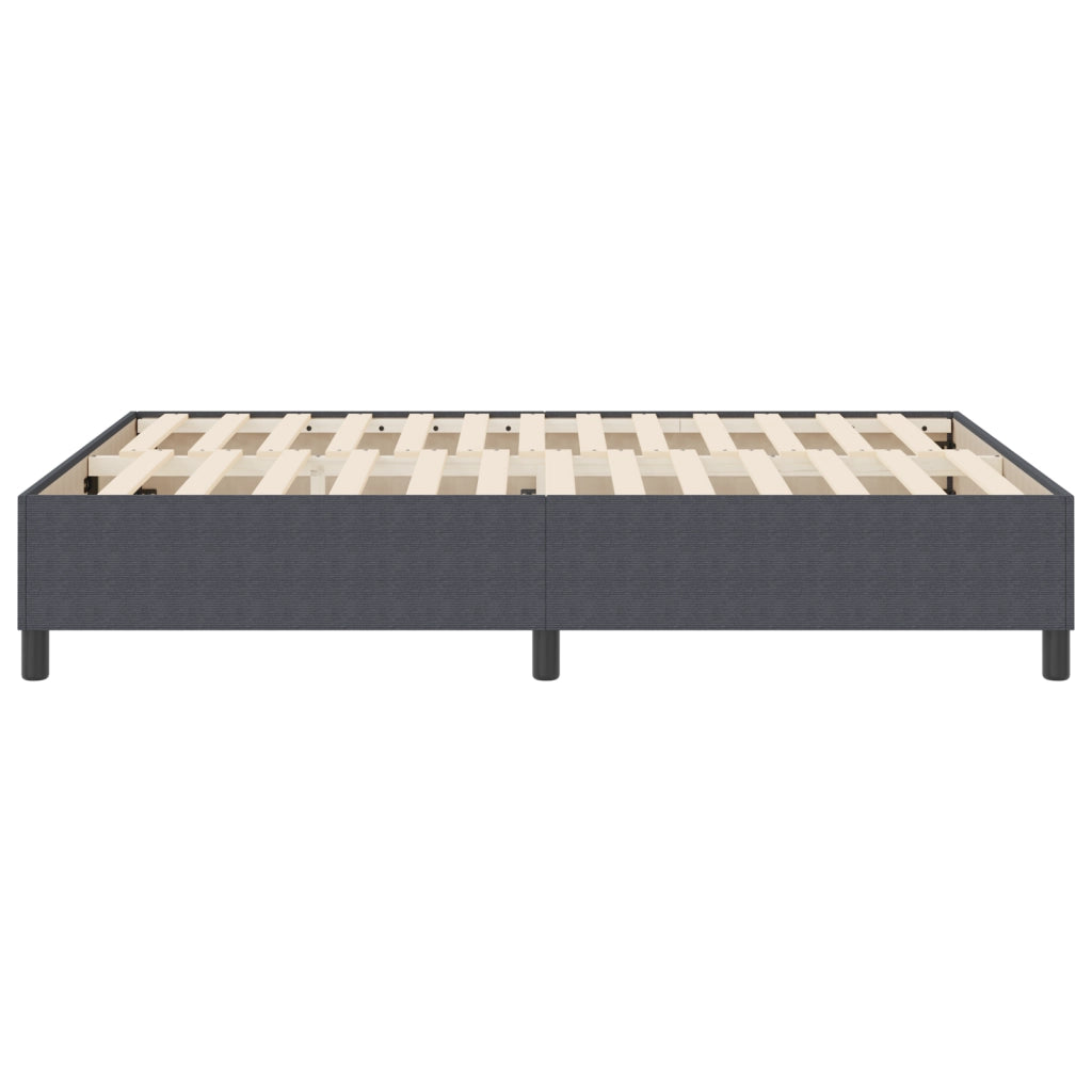 Letto a Molle Struttura Grigia 160x200 cm Tessuto Corduroy