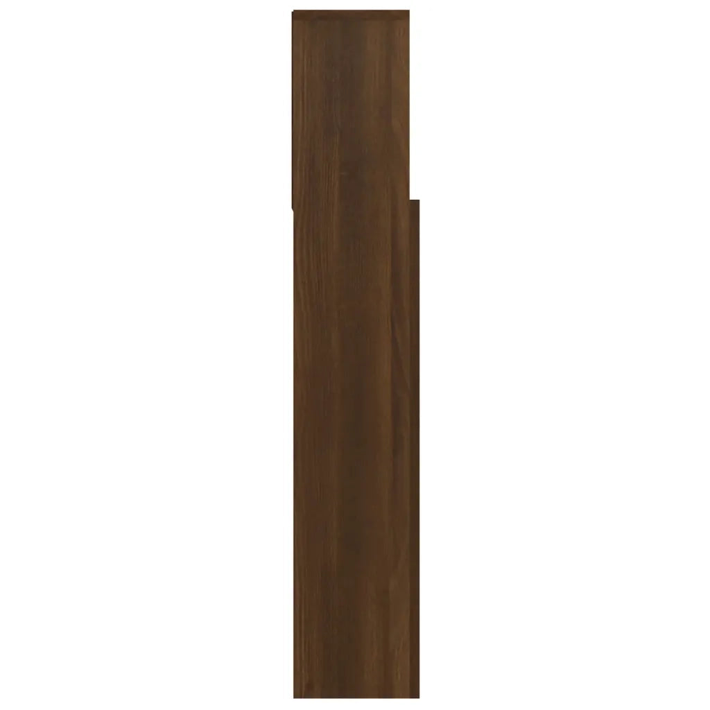 Testiera con Contenitore-Testiera con Ripiani Rovere Marrone 100x19x103,5 cm