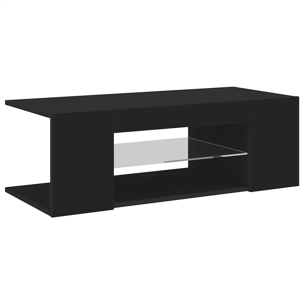 Mobile Porta TV con Luci LED Nero 90x39x30 cm 804239
