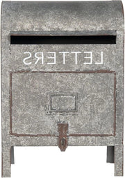 Borsa Postale a Parete 6Y4220 28-16-40 cm Metallo Grigio - Borsa Postale Appesa