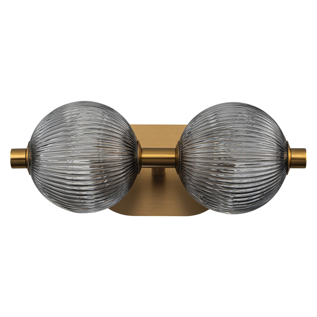 Applique Palmas Quintiesse oro sfere fumé rigate LED18W