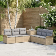 Set di divani 7 pz Beige e Grigio Chiaro 3448669