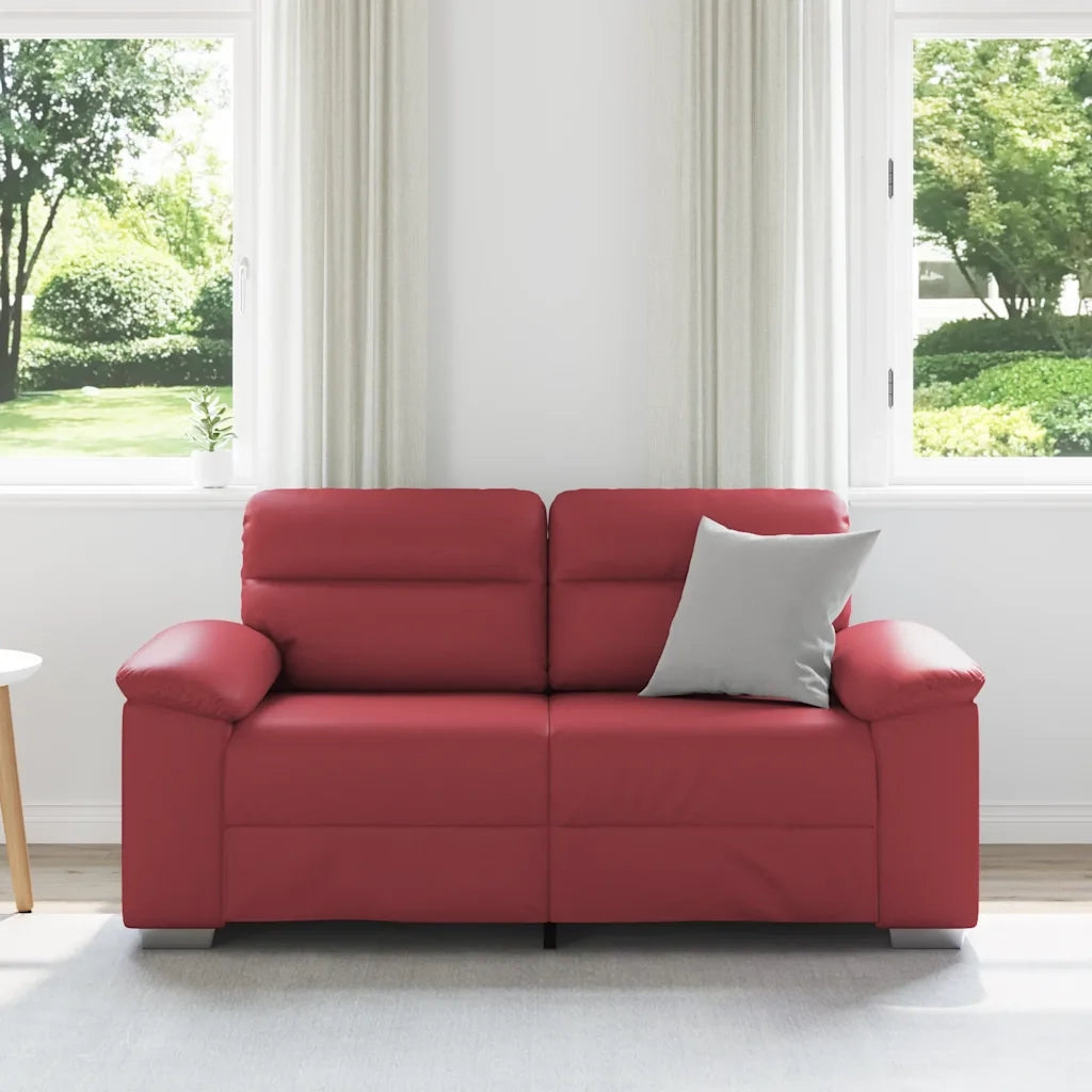 Divano a 2 posti Rosso Vino 160x81x84 cm in Similpelle 4105335
