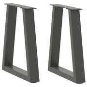 Set di 2 gambe regolabili per tavolino da caffè a forma di V 38 x 42-43,3 cm design moderno acciaio antracite 02_0056841