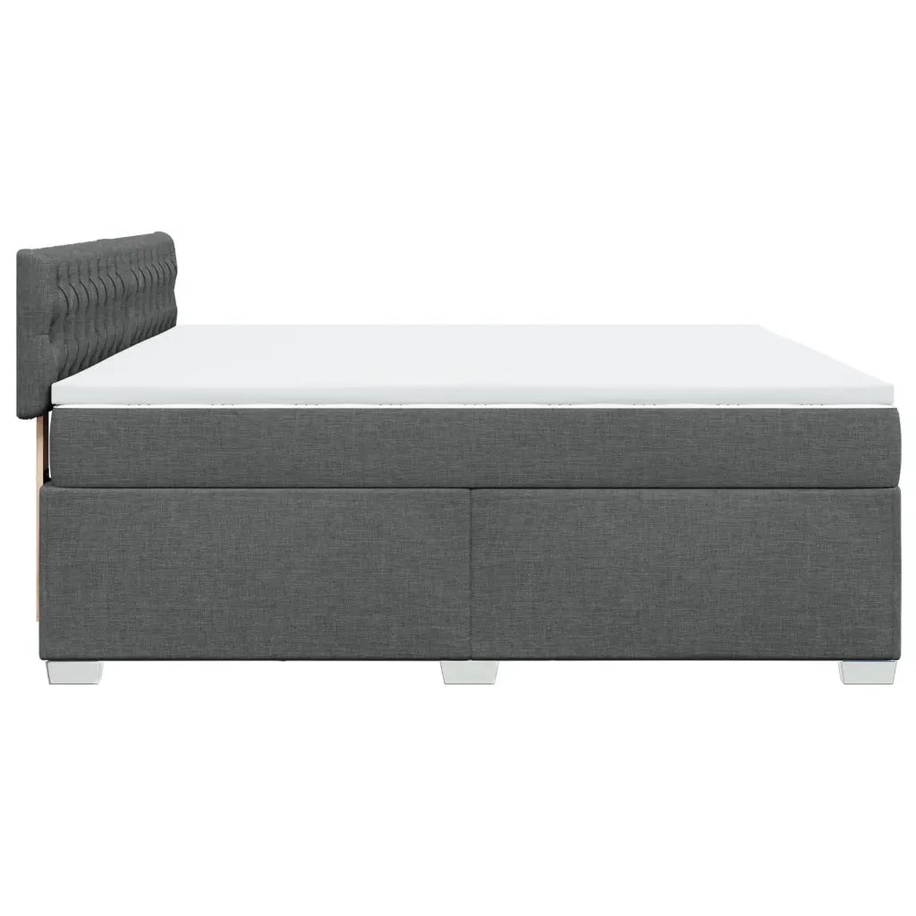 Giroletto a Molle con Materasso Grigio Scuro 180x200 cm Tessuto 3285975