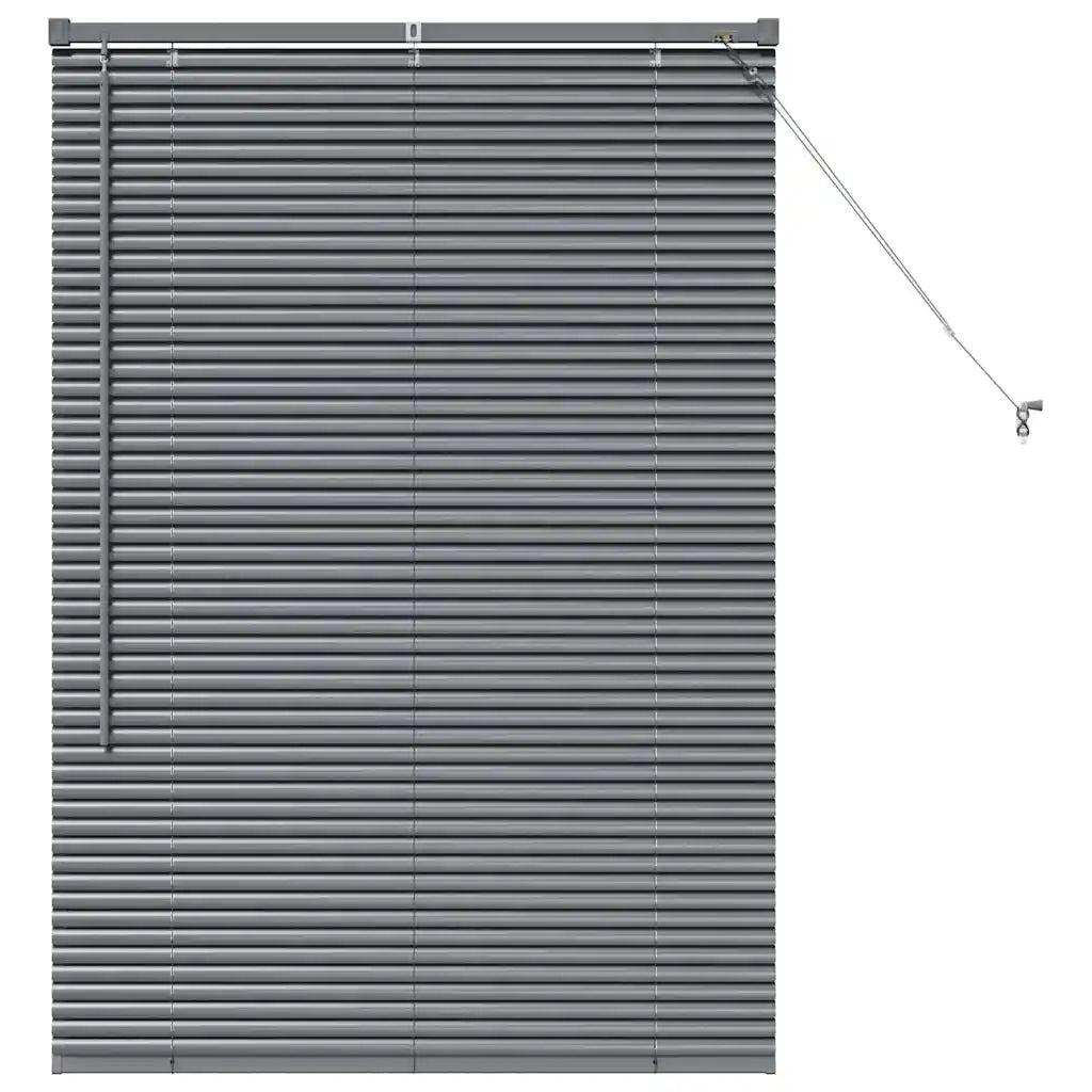 vidaXL Tenda per Finestra con tende Manuale Grigio scuro Alluminio