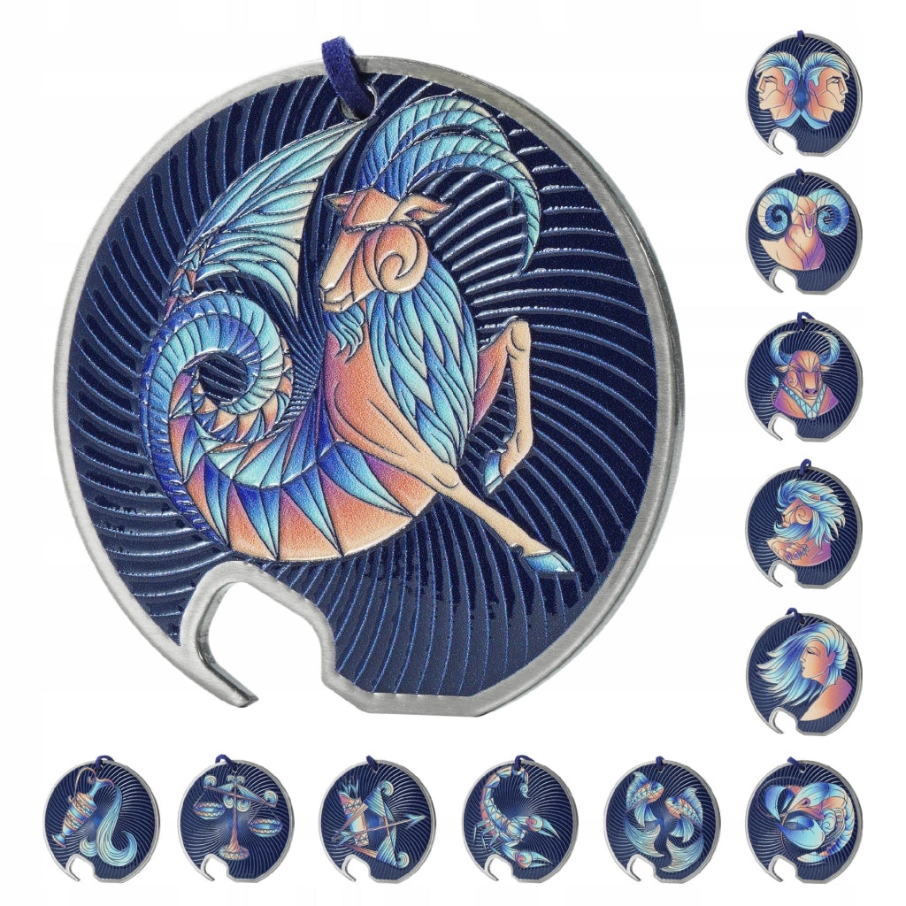 Apribottiglie in metallo KADAX, regalo con segno zodiacale Capricorno, resistente
